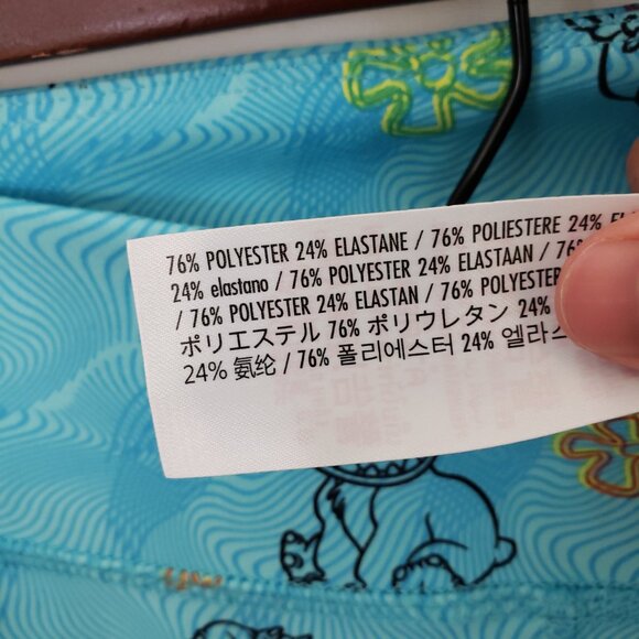 Disney Blue Lilo and Stitch Floral Pattern Pockets Cute Pants Legging Size XS - Picture 15 of 15